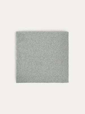 Couverture en cachemire gris chiné