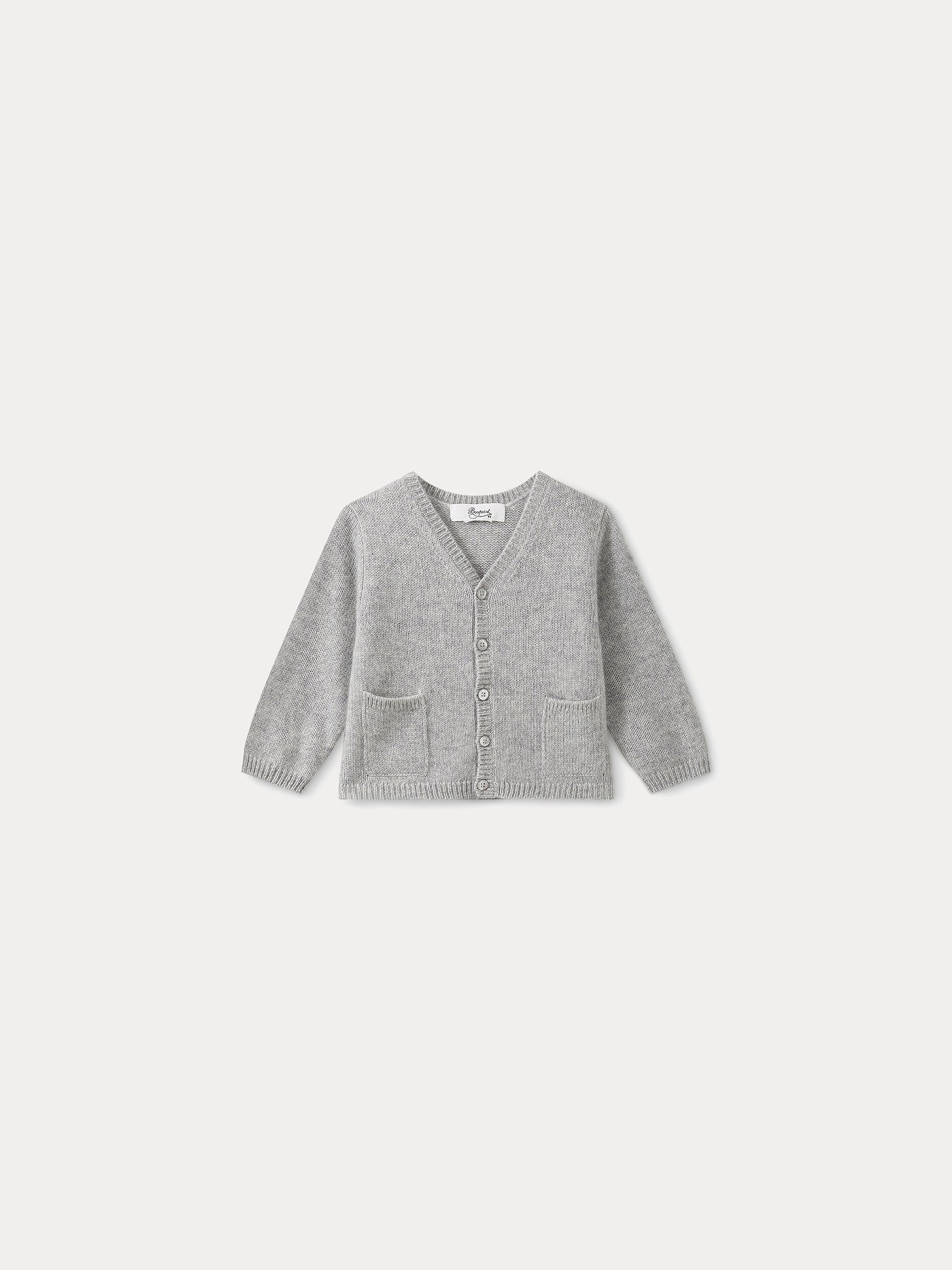 Babies' cardigan Heathered gray