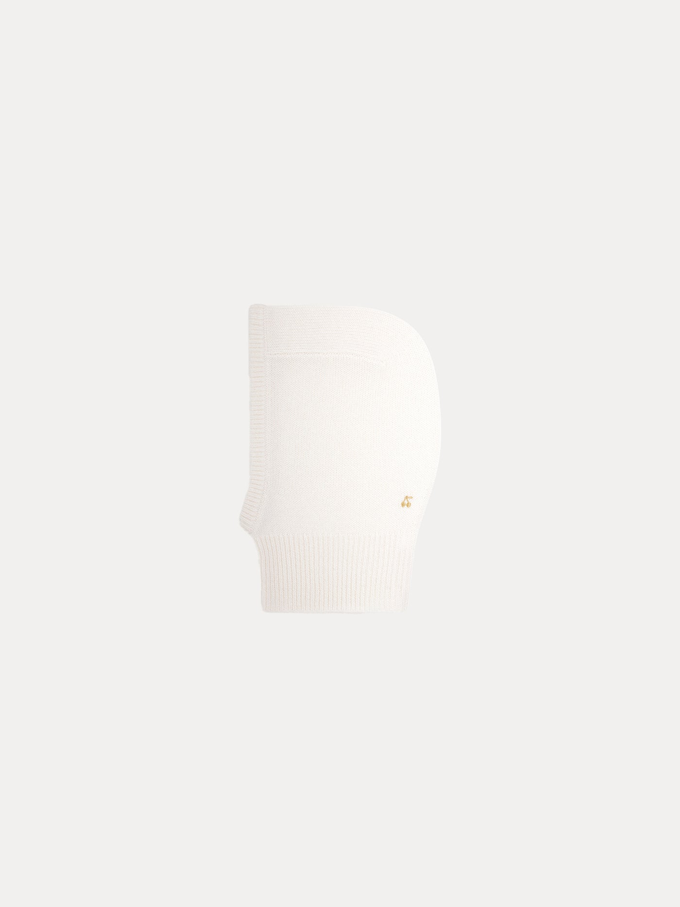 Cappuccio in cashmere per bambina bianco latte