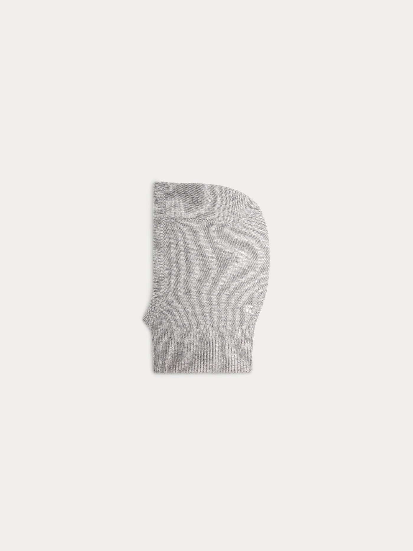 Cagoule en cachemire fille gris chiné clair