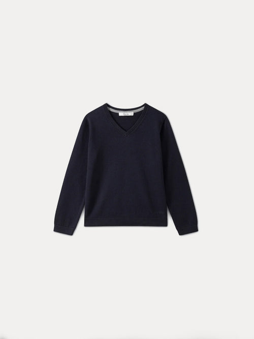 Pullover mit V-Ausschnitt für Jungen navy