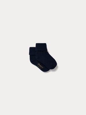 Baby-Rippsocken in Marine