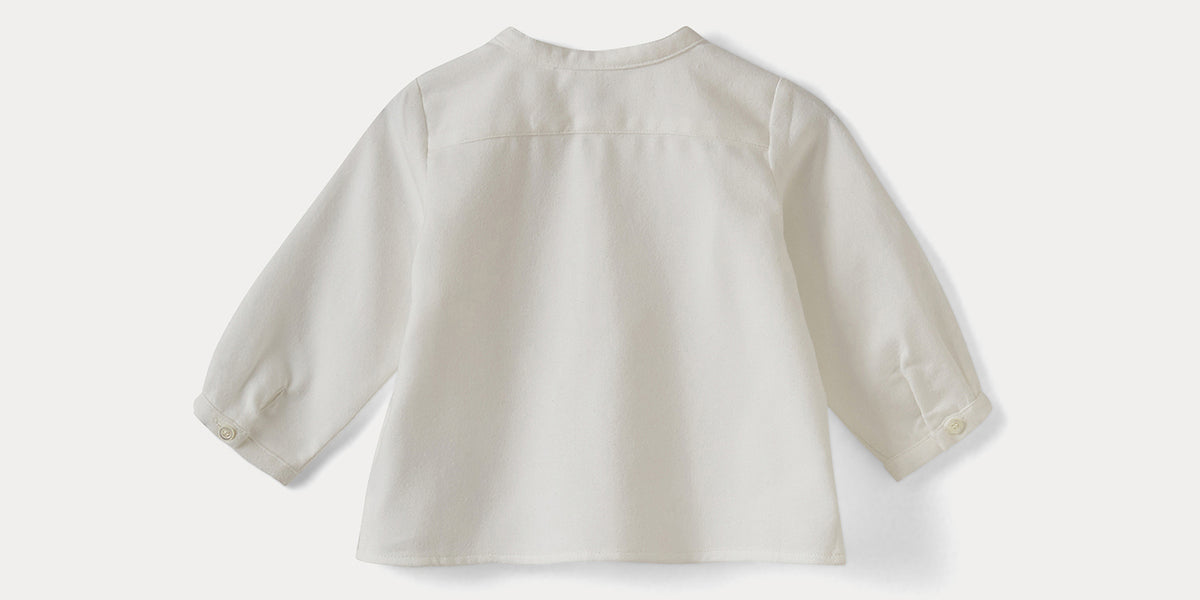 Chemisier Fille Bonpoint X Khaite Blanc - Taille 10 Ans, Manches Bouffantes, Neuf Avec étiquette