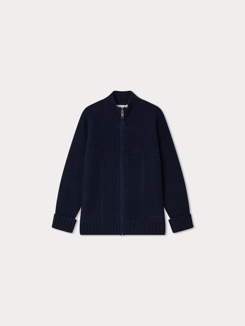 Cardigan en cachemire marine