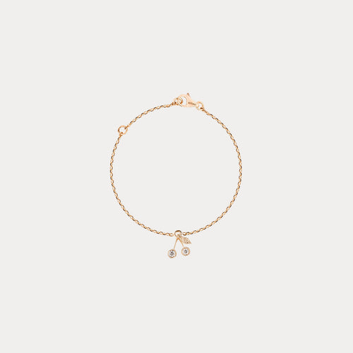 Bonpoint x Stone cherry child's bracelet pink gold