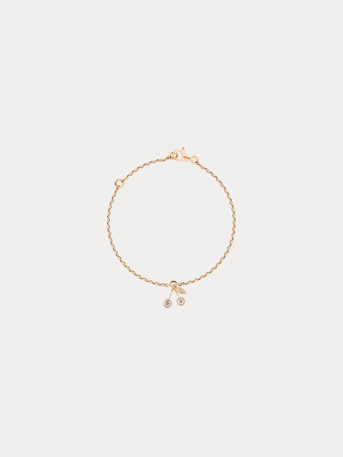 Bonpoint x Stone cherry child's bracelet pink gold