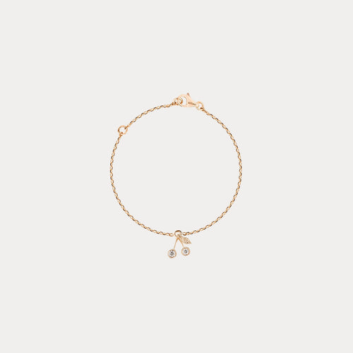 Bonpoint x Stone cherry child's bracelet pink gold