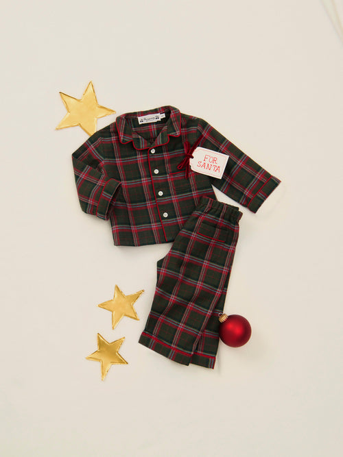 Joan two-piece organic cotton plaid pajamas