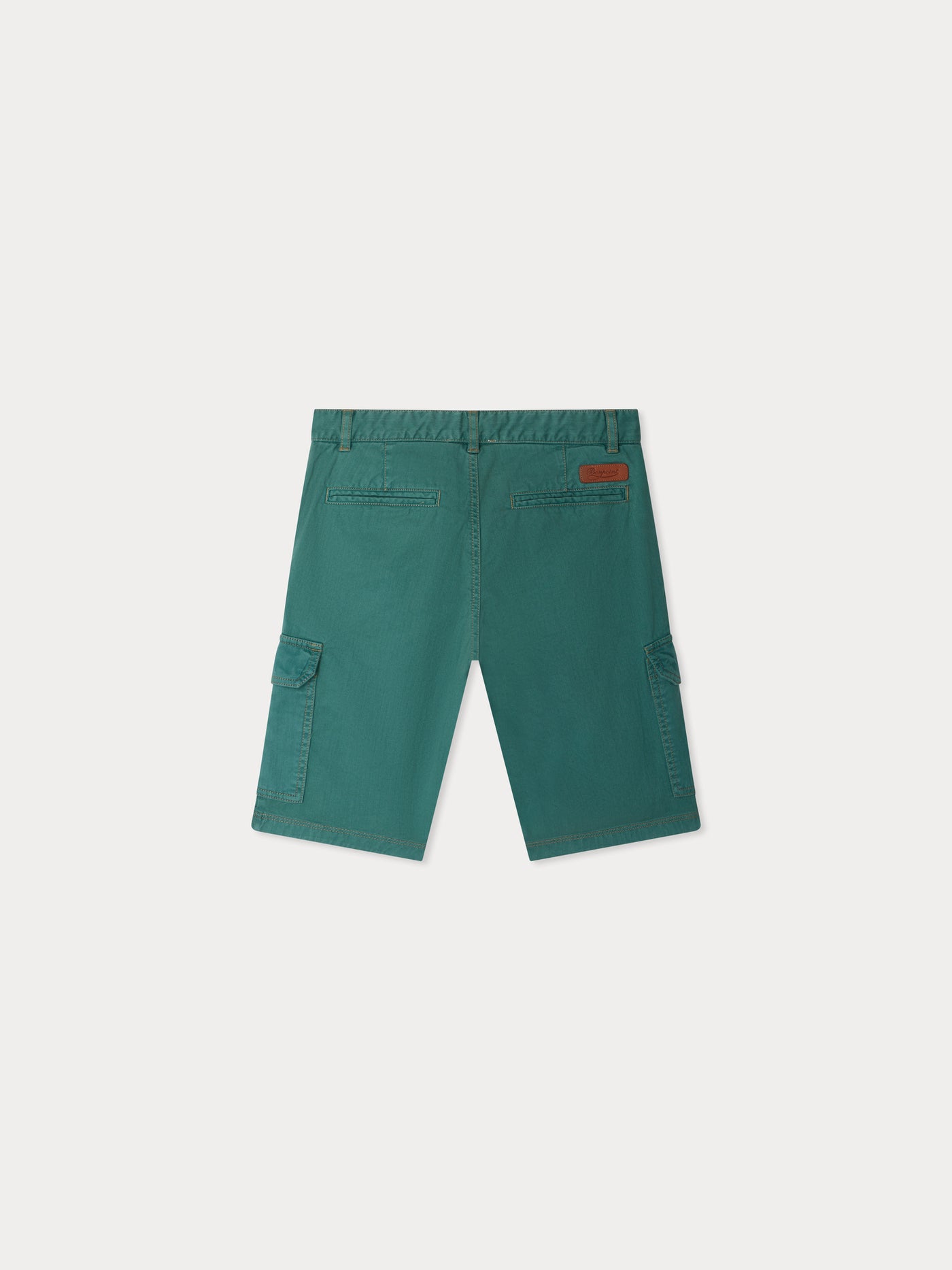 Caiman Bermuda-Shorts mit Taschen aus grünem Denim