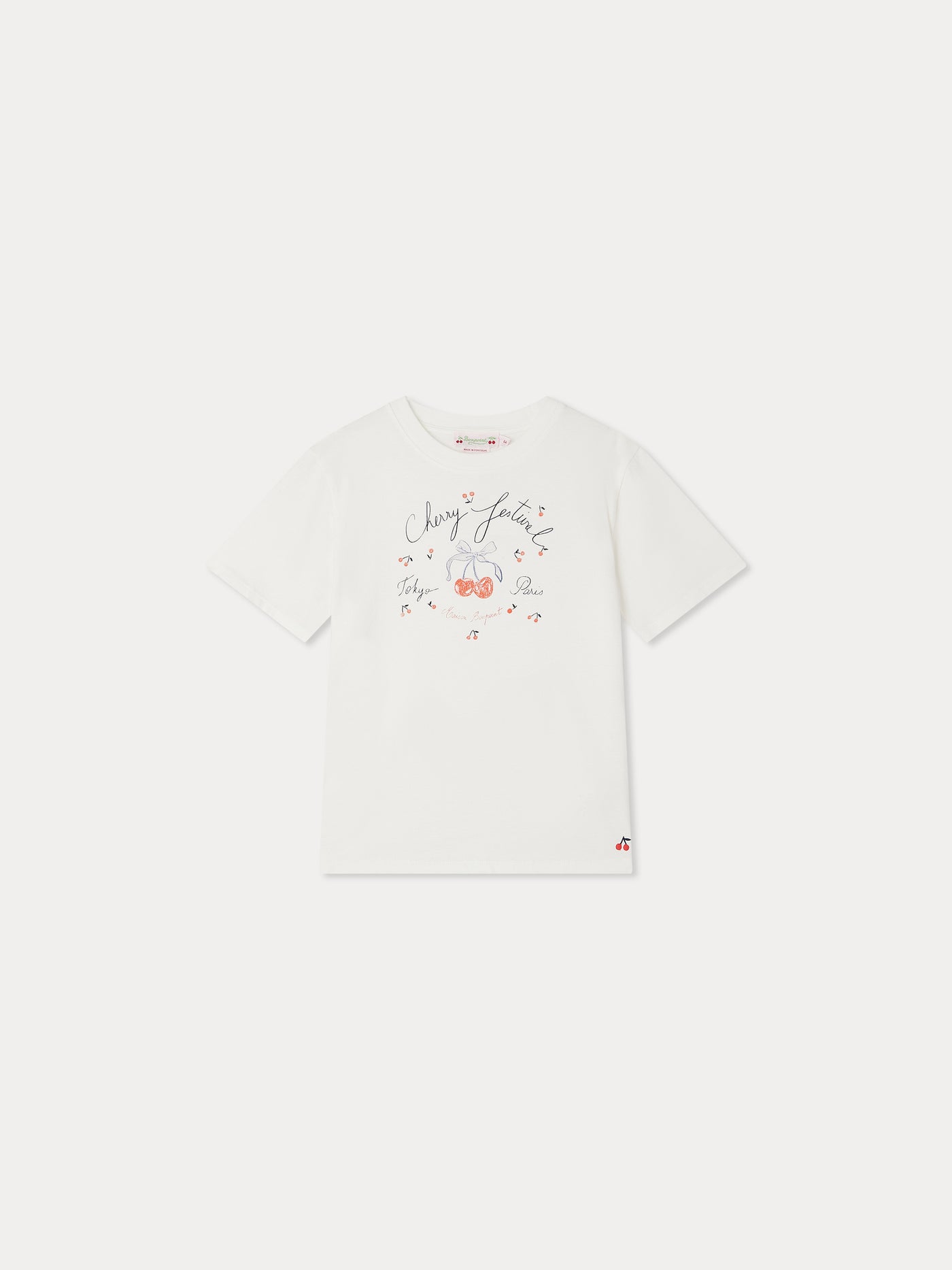 Thida t-shirt with Cherry Festival print in organic cotton