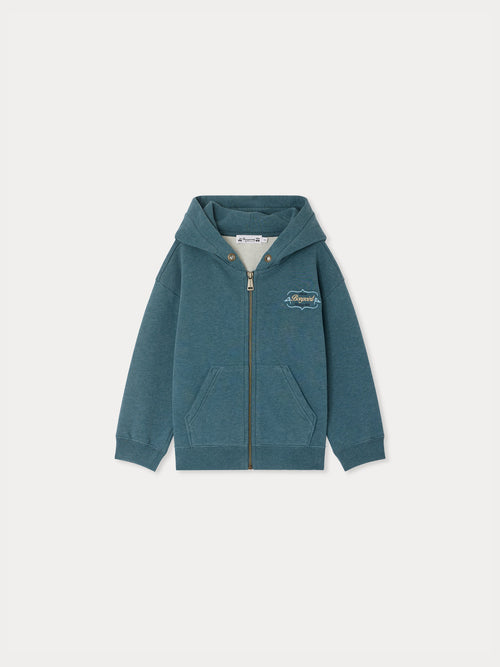 Sudadera con capucha Elroy verde esmeralda de algodón orgánico
