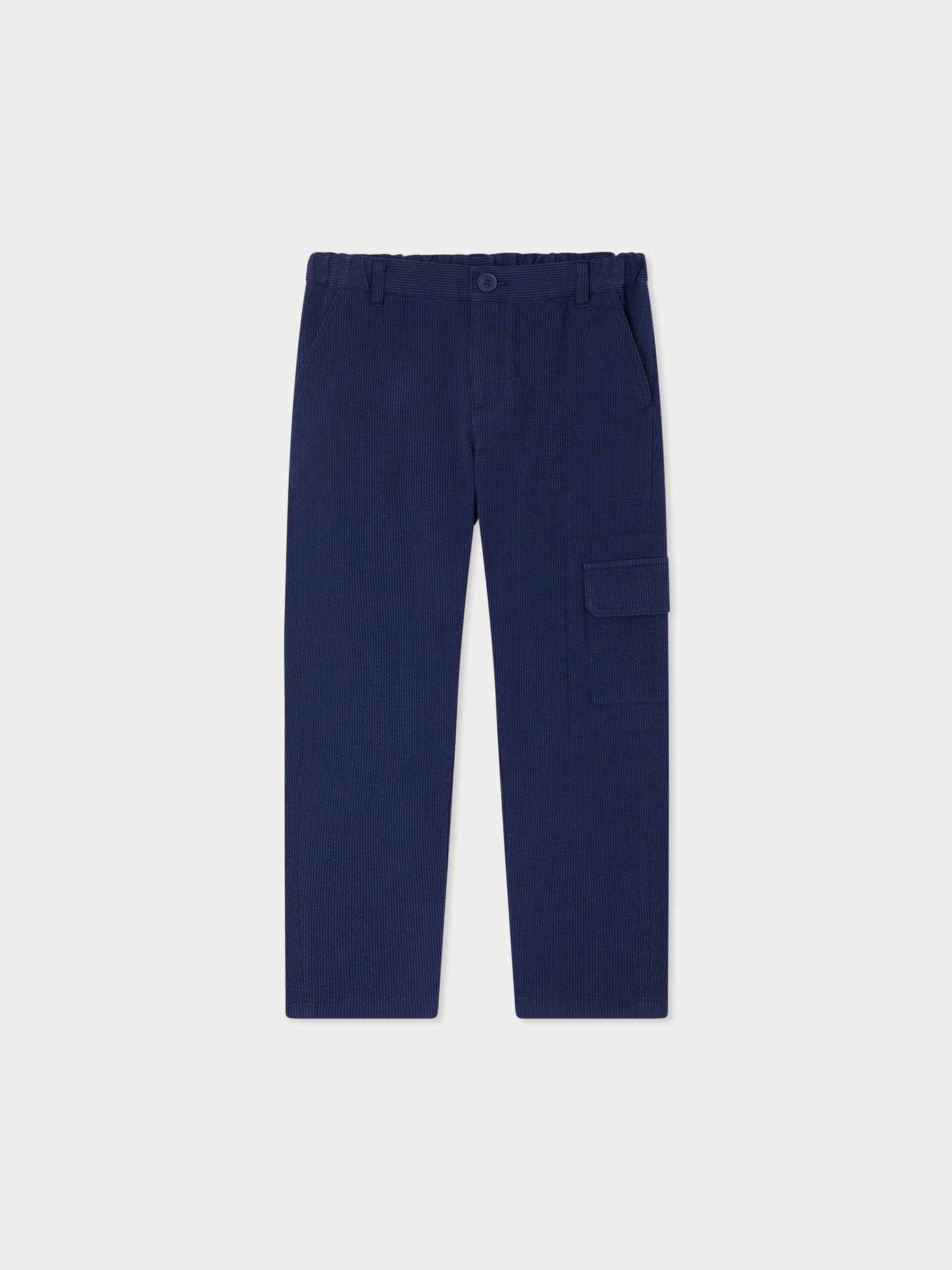Pantalon cargo Francis en coton seersucker biologique
