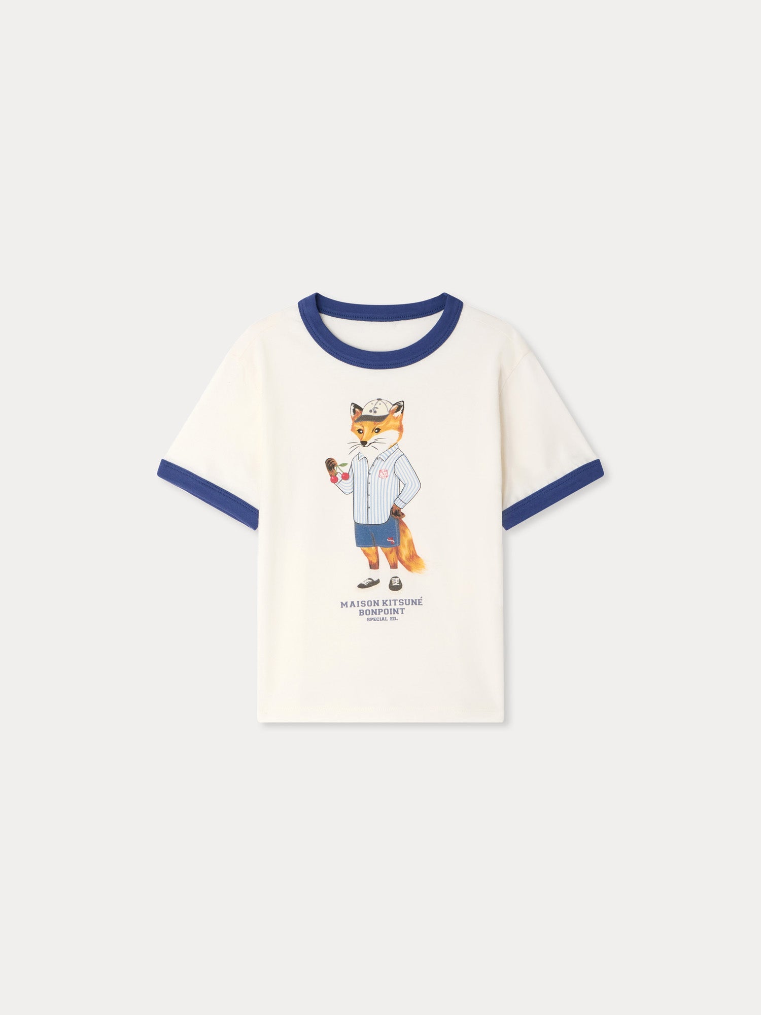 Bonpoint x Maison Kitsuné Akiva T-shirt with fox print in organic cott
