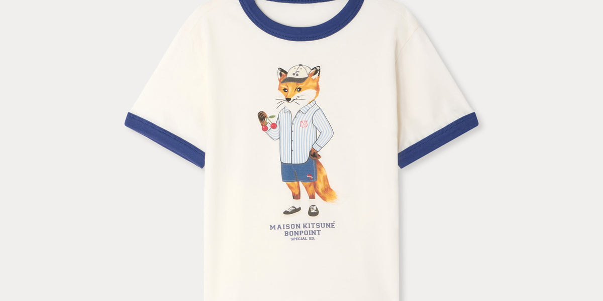 Bonpoint x Maison Kitsuné Akiva T-shirt with fox print in organic cott