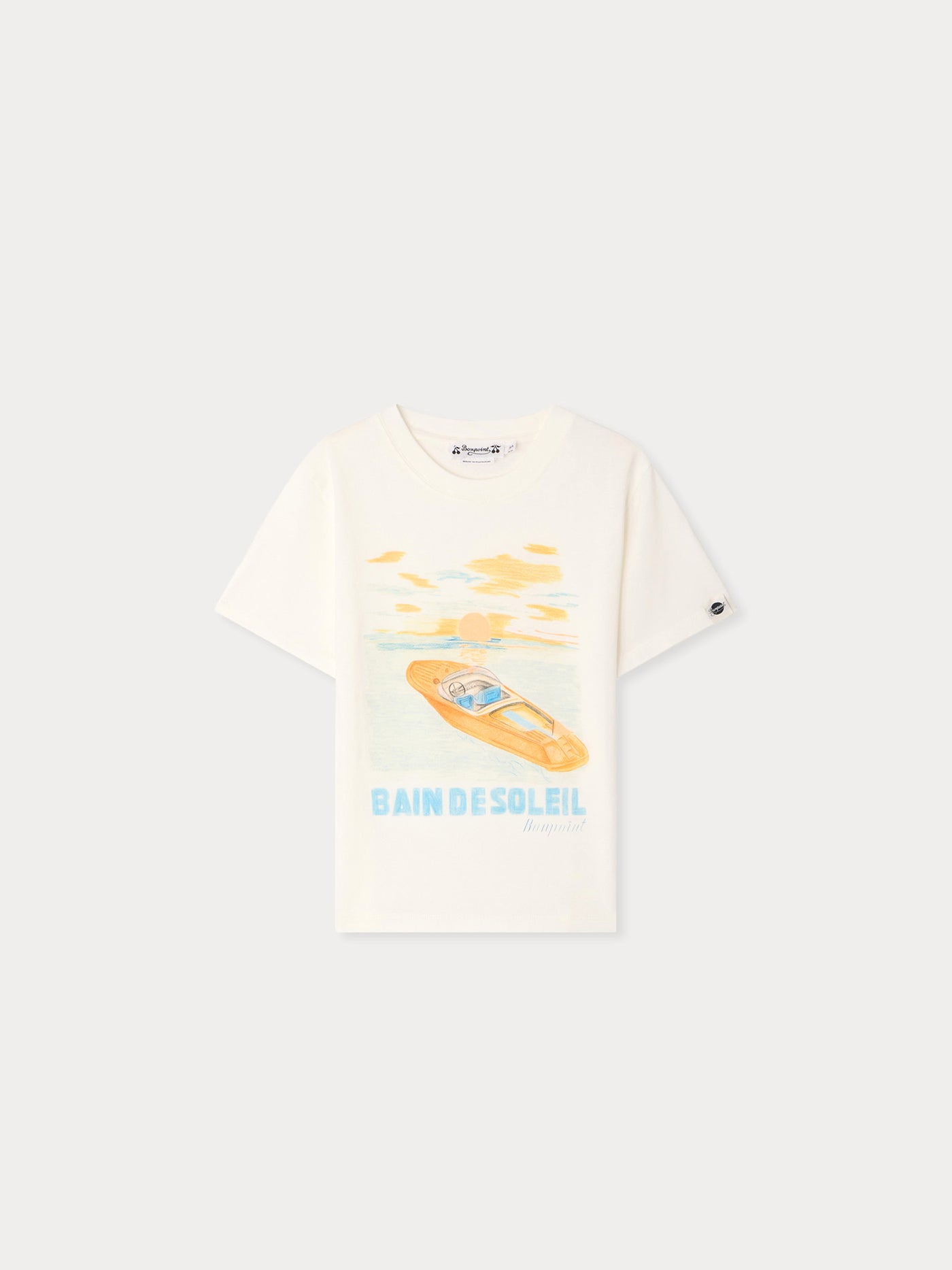 T-shirt Thibald imprimé bain de soleil en coton biologique