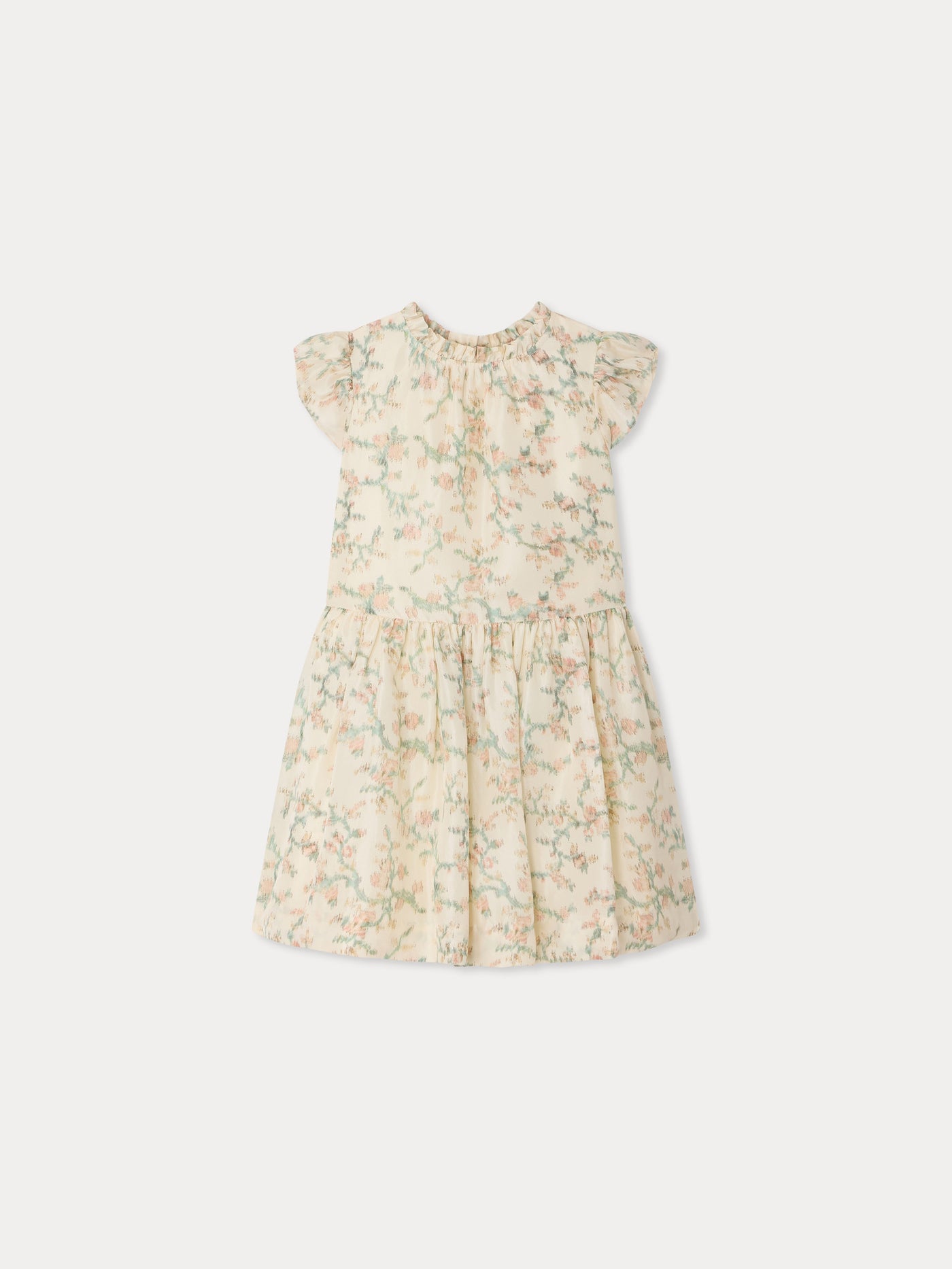 Chrissy Seidenrüschenkleid