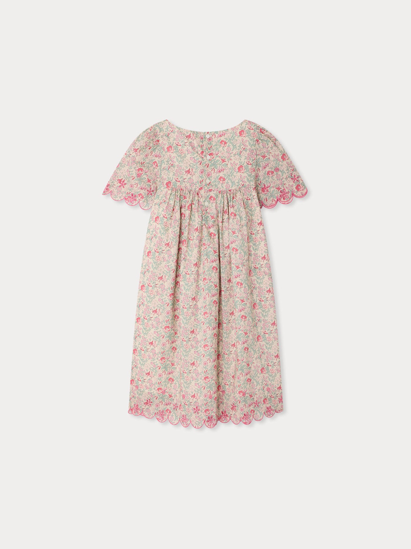 Lysiane dress with English embroidery in Liberty organic cotton fabric