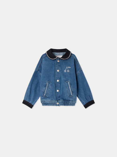 Lala Jeansjacke mit Strasssteinen