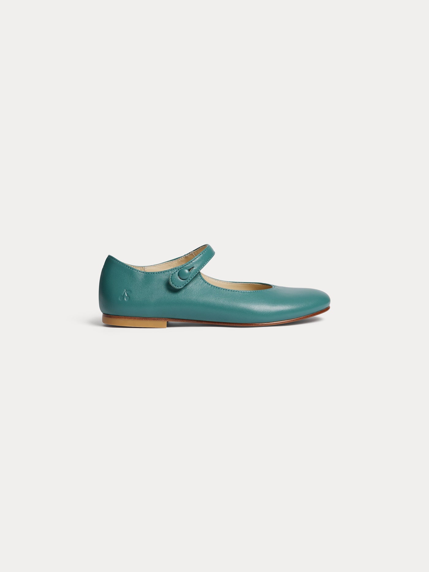 Ballerines Ella en cuir vert ardoise