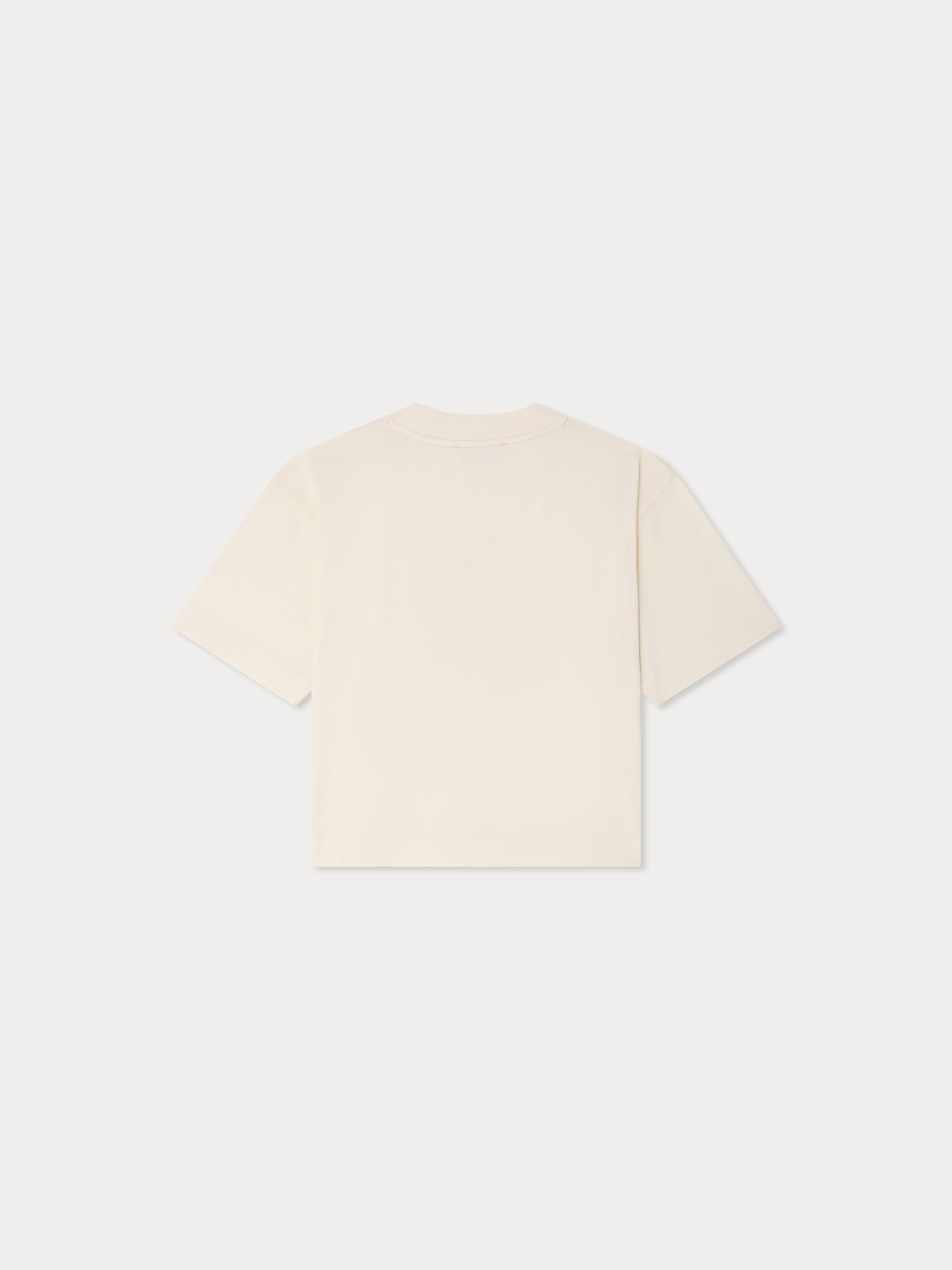 T-shirt Lele imprimée cerise et fleurs en coton biologique