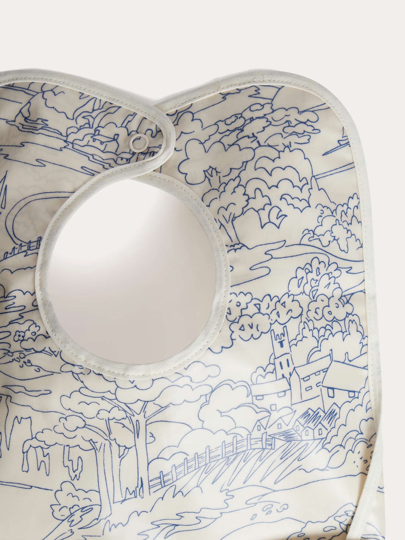 Coated bib Clip in Liberty fabric made from organic cotton