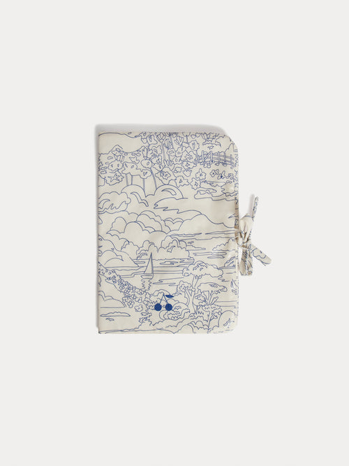 Ebba blue health record cover book in coated organic cotton Liberty fabric