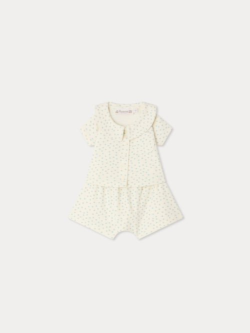 Ensemble Laelion imprimé pois en coton biologique