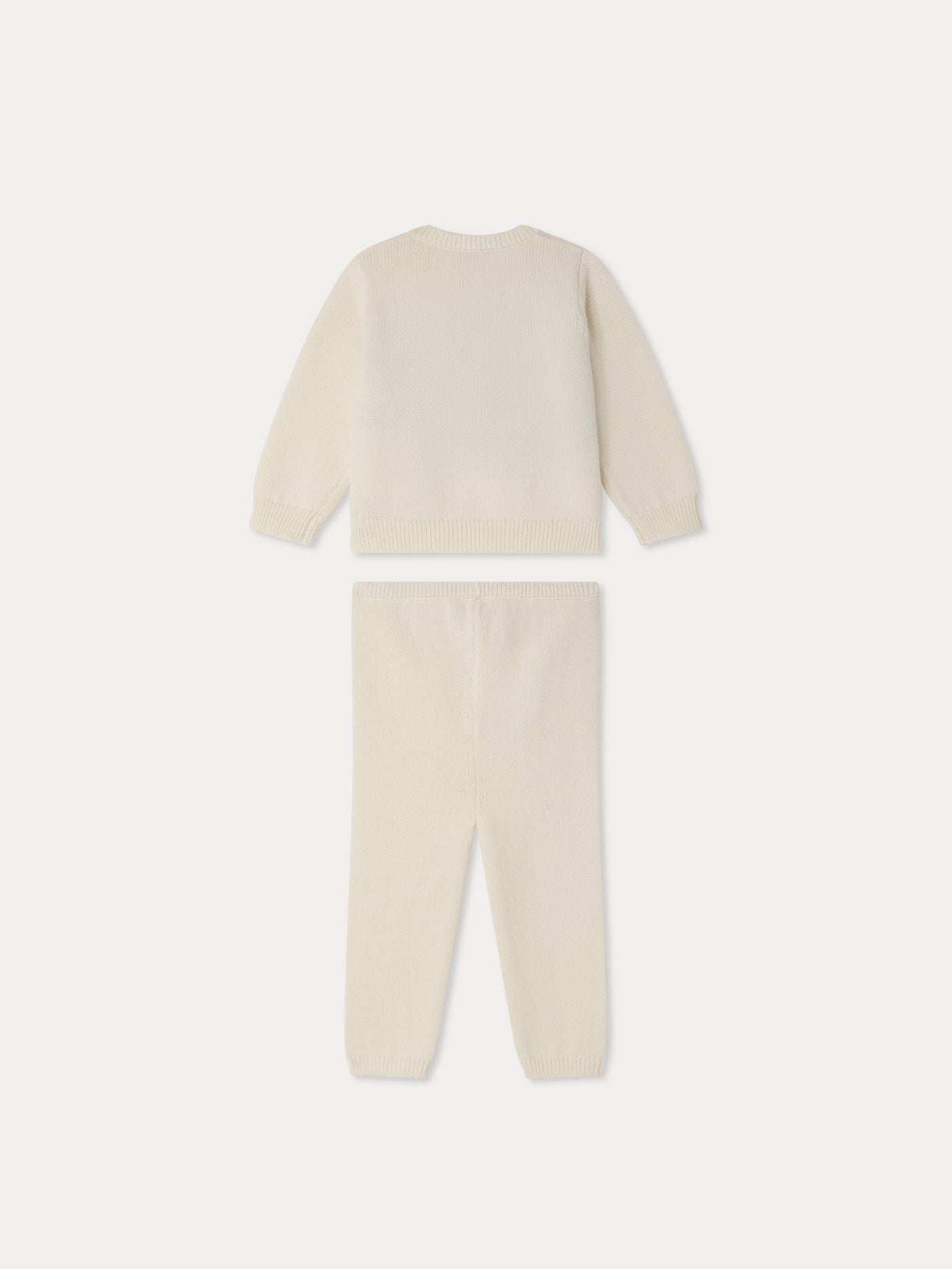 Leandre handbesticktes Set aus Bio-Baumwolle und Kaschmir