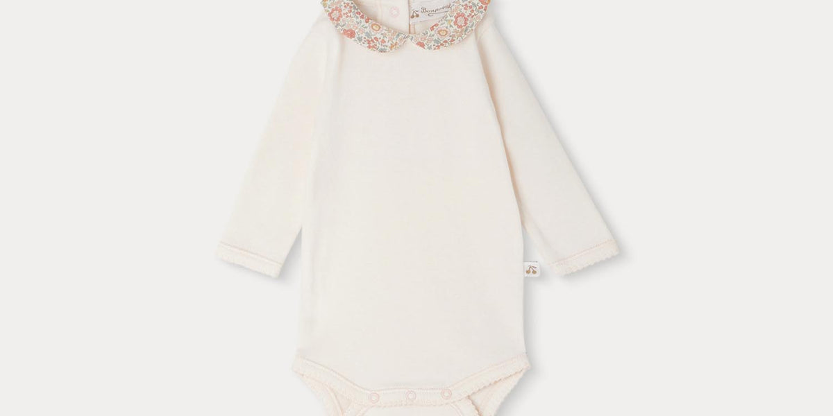 Body Cygne à col brodé orange