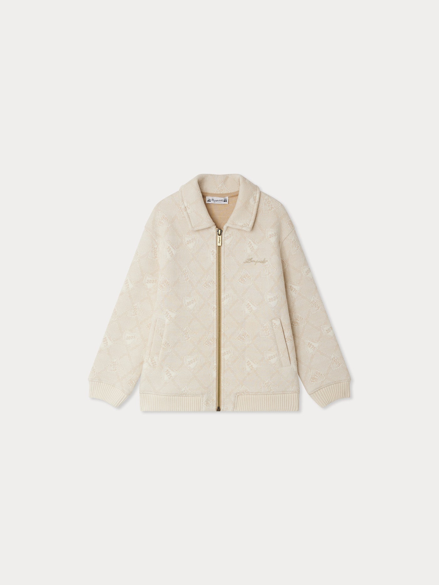 Giacca trapuntata Emeric con motivo jacquard in cotone biologico