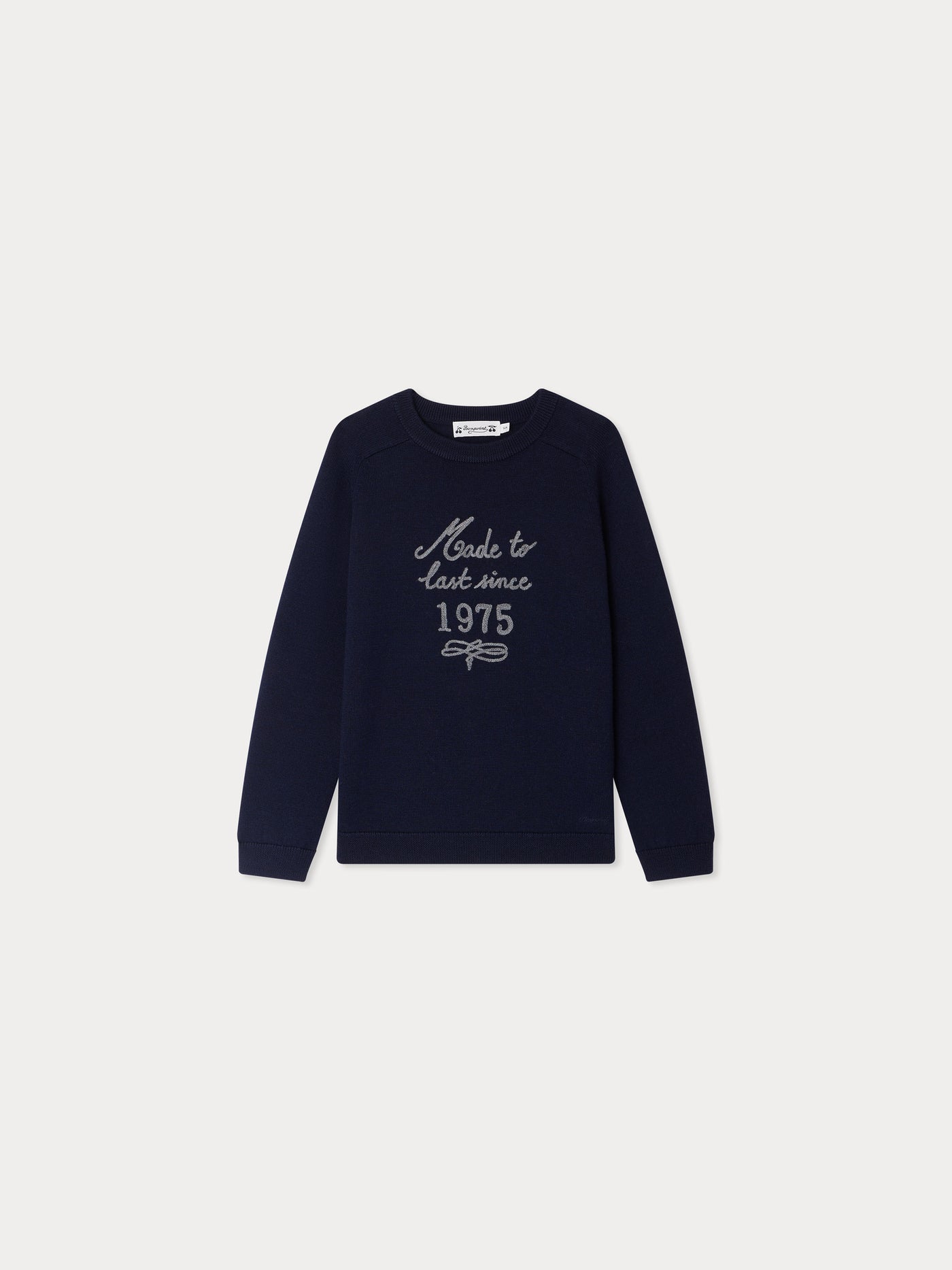 Jud Embroidered Made To Last Since 1975 Wool Sweater