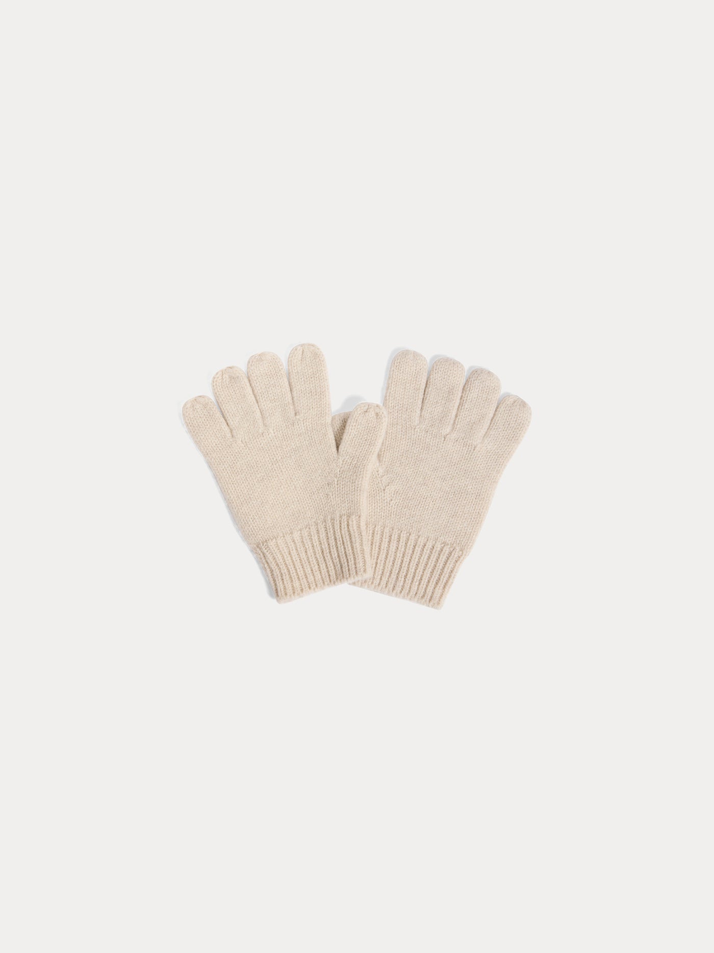 Birk beige cashmere gloves