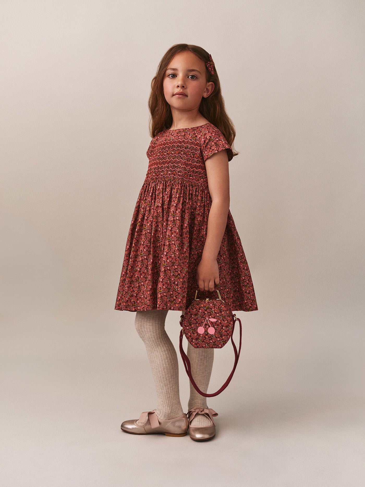 Borsa valigia Jadore in tessuto Liberty in cotone biologico rosso