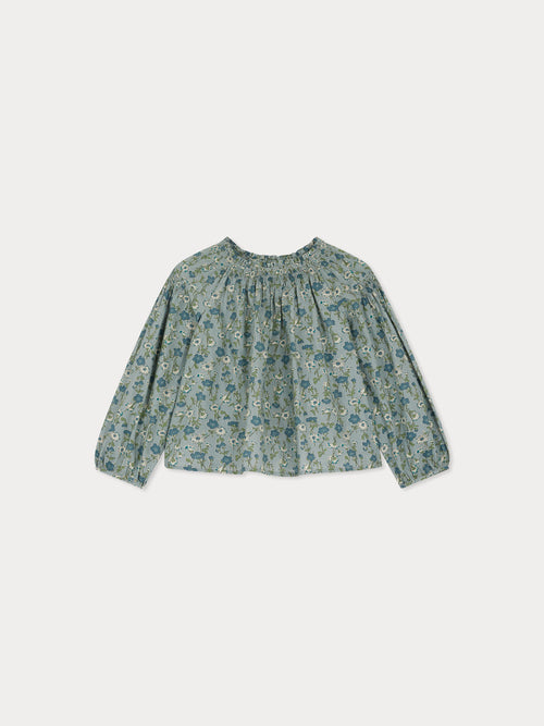 Blandine blouse smocked and gathered at the shoulders in Liberty fabric in organic cotton