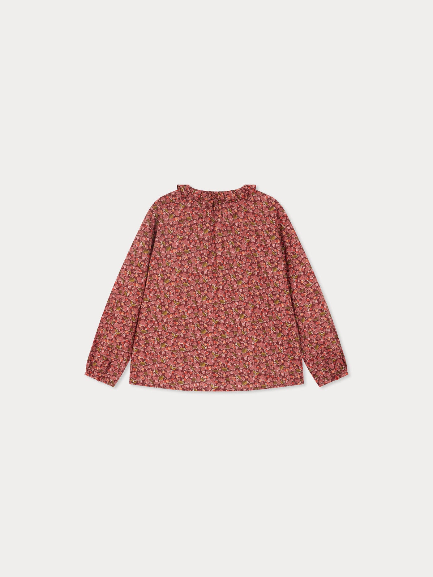 Zarte gesmokt und bestickte Bluse aus Liberty-Stoff aus Bio-Baumwolle