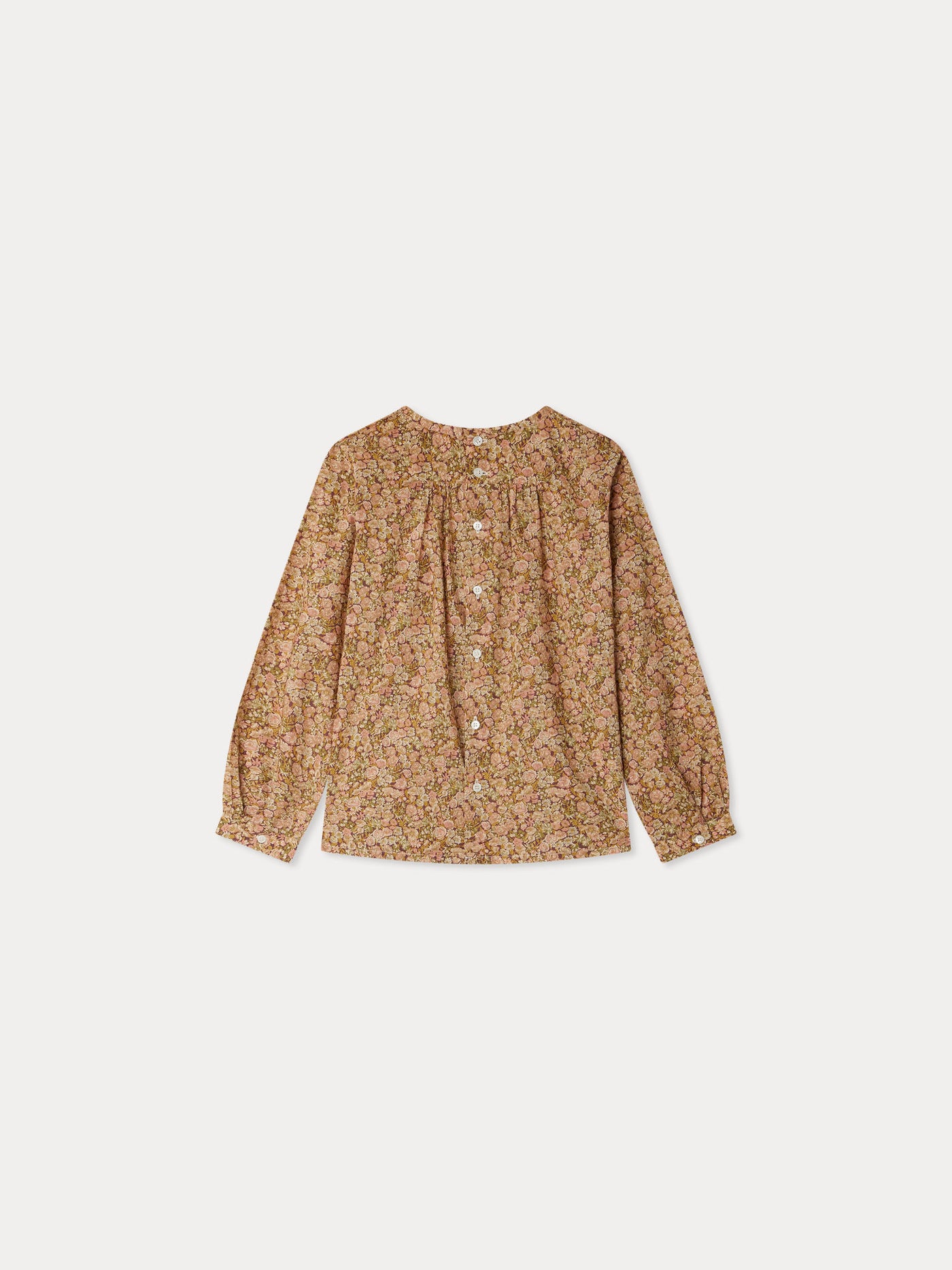 Bluse Juliette gesmokt und bestickt aus Liberty-Stoff aus Bio-Baumwolle