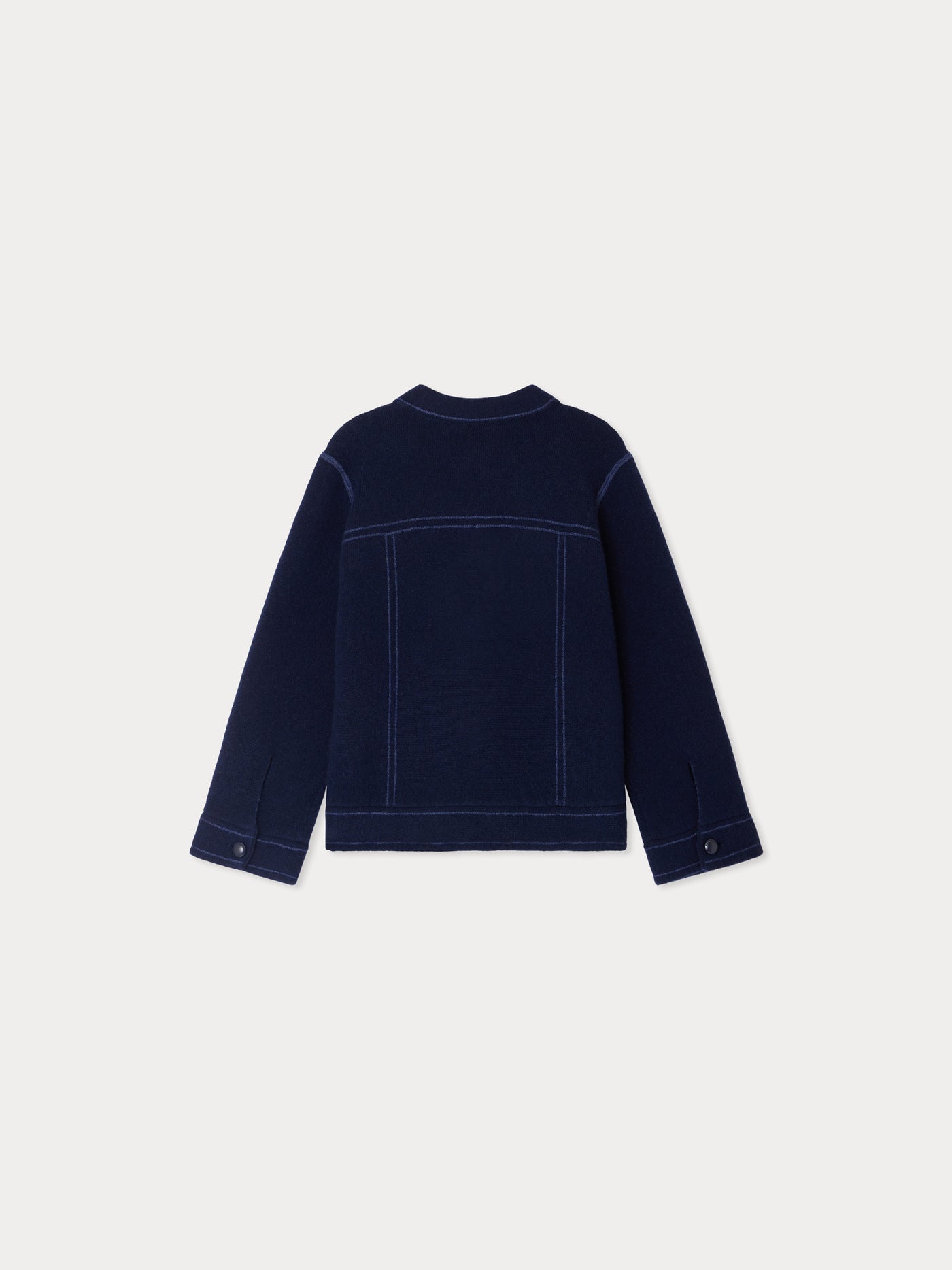 Jimena-Jacke mit Kontrastnähten aus Wolle und Kaschmir