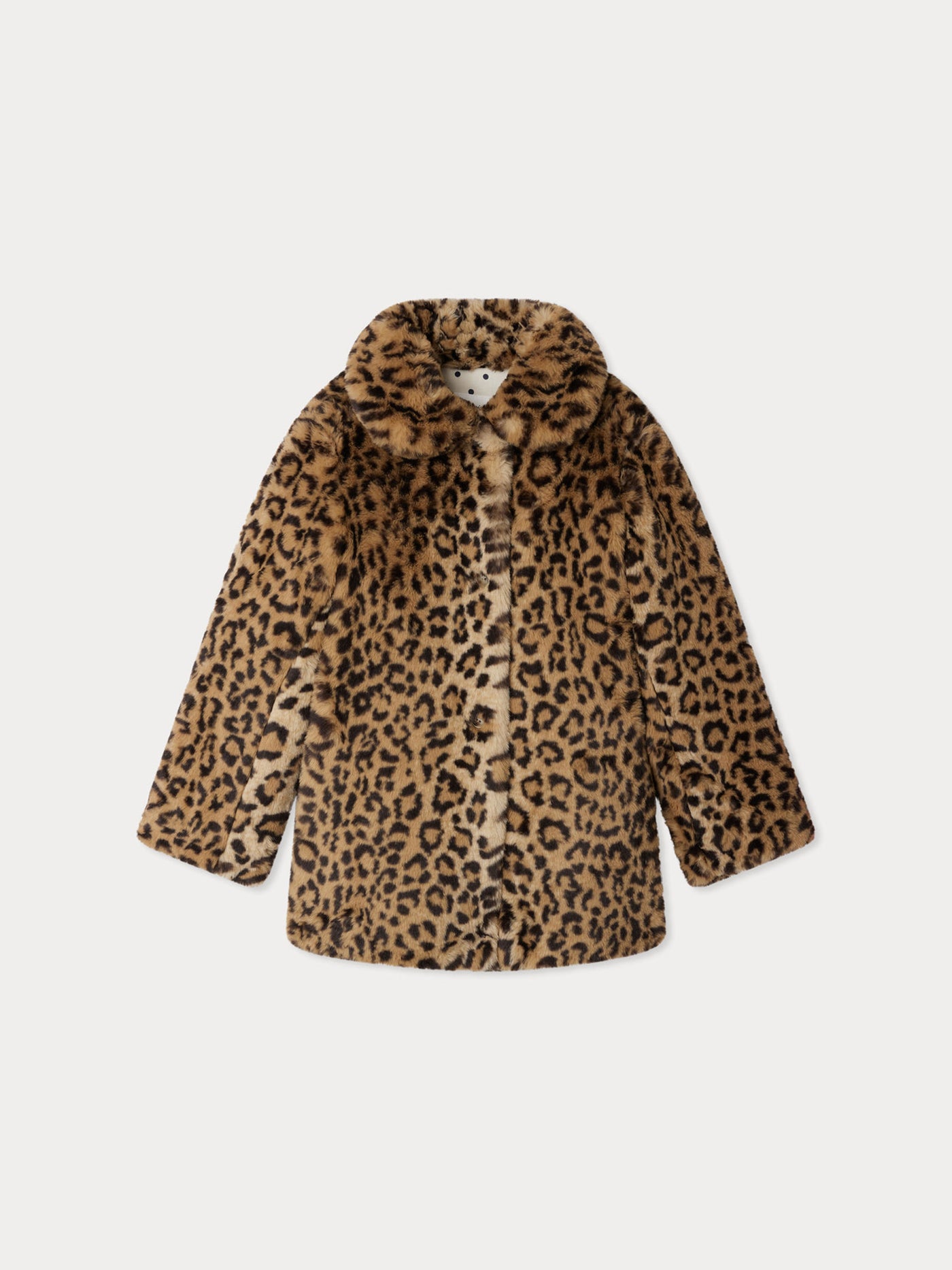 Manteau Doogie en fausse fourrure imprimé léopard