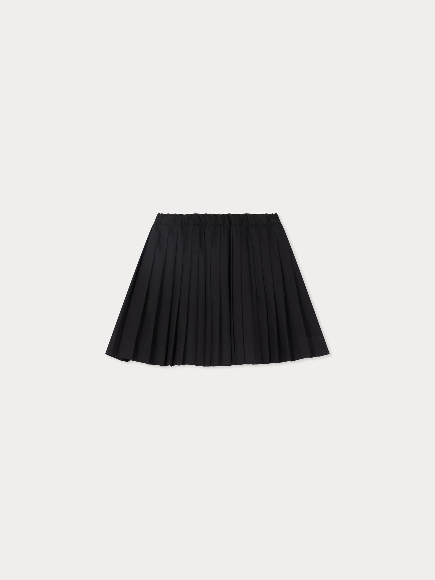 Jais elasticated pleated cotton skirt