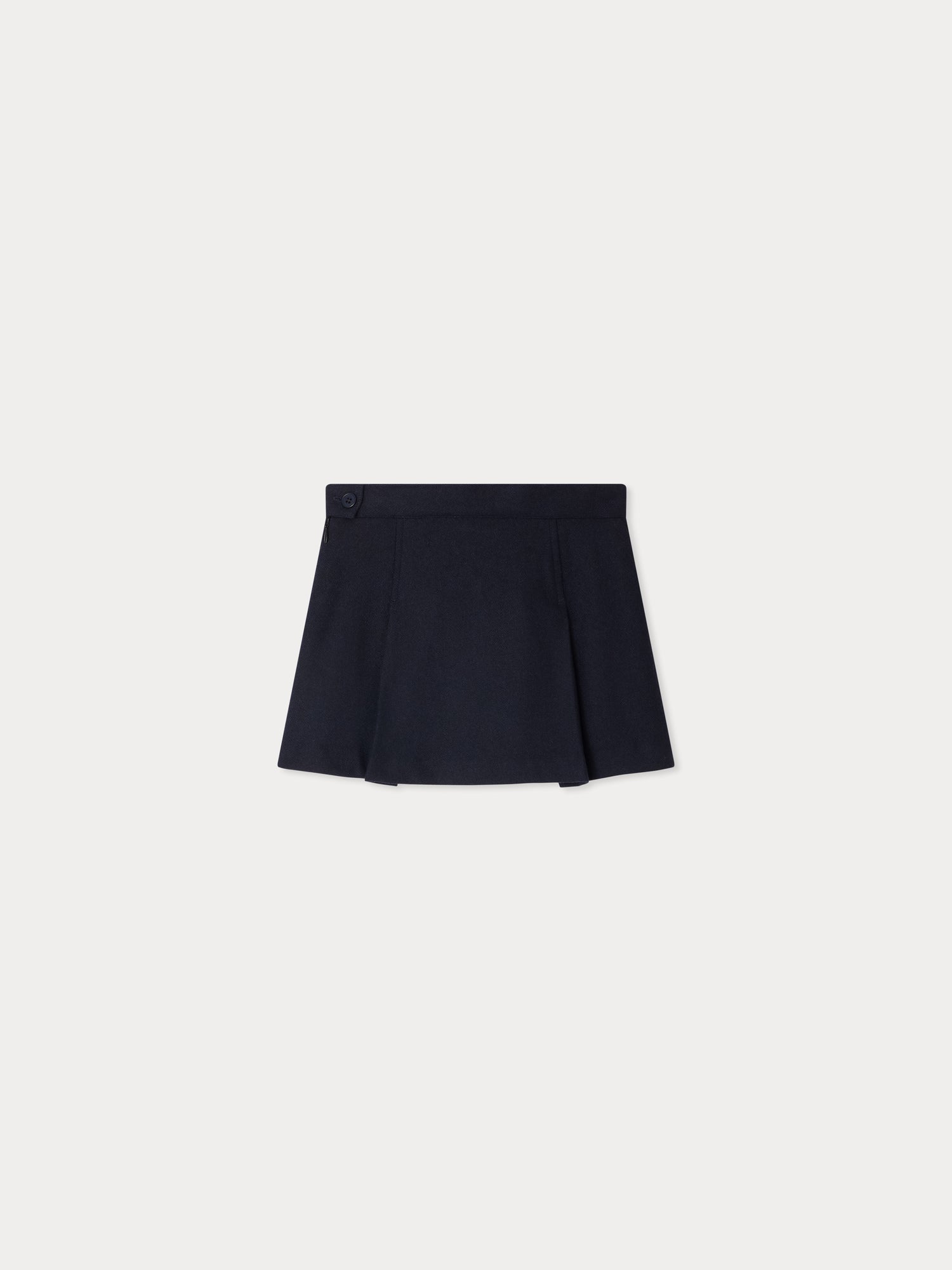 Jolène flat pleated wool trapeze skirt • Bonpoint