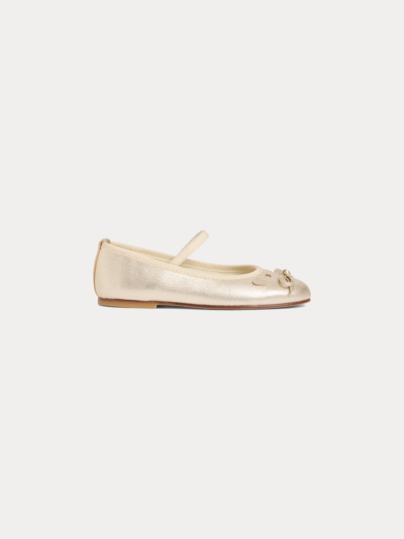 Joie – Ballerinas aus goldenem Leder