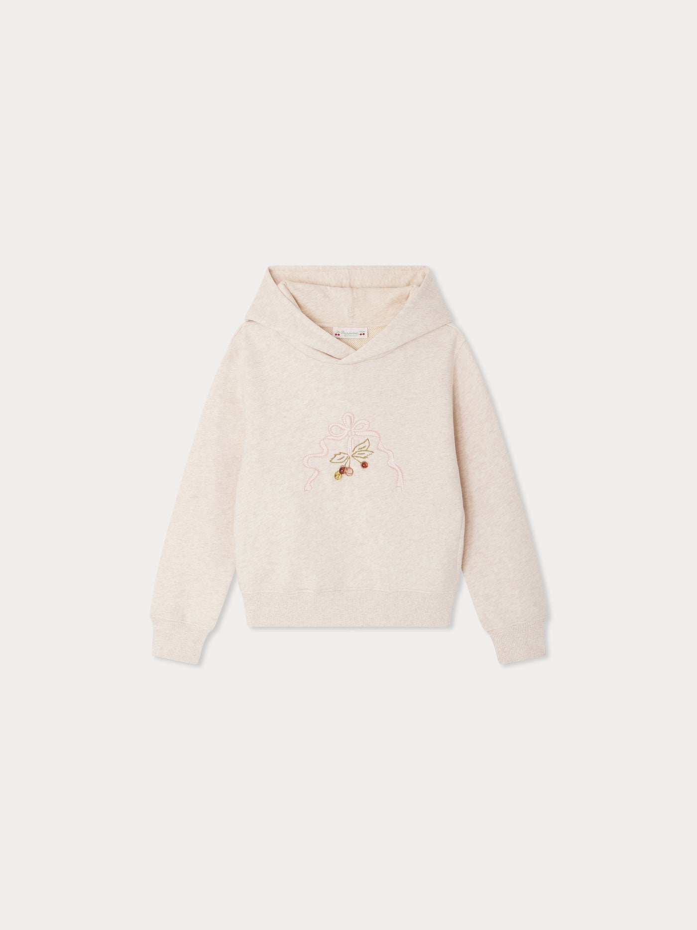 Tita embroidered sweatshirt with pearls and hood