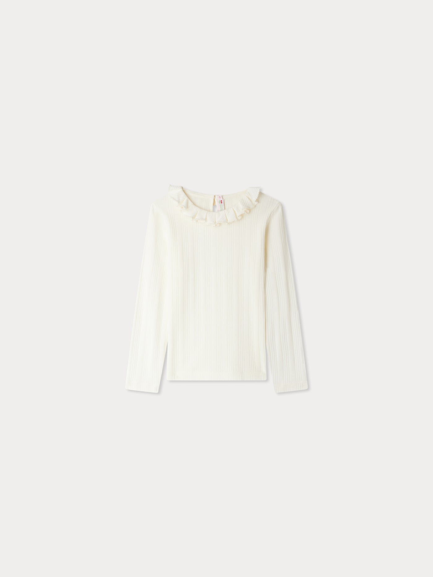 Bess T-Shirt aus Bio-Baumwolle mit plissiertem Kragen