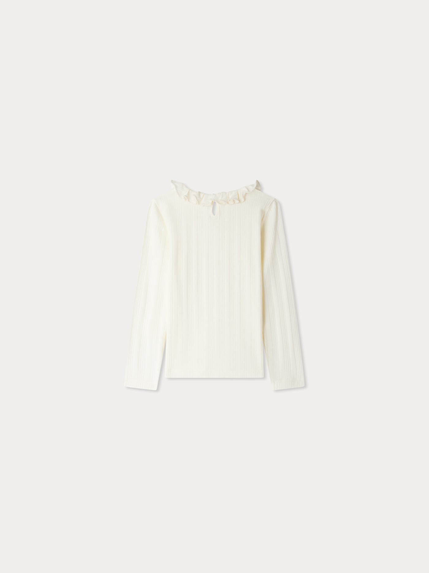 Bess T-Shirt aus Bio-Baumwolle mit plissiertem Kragen