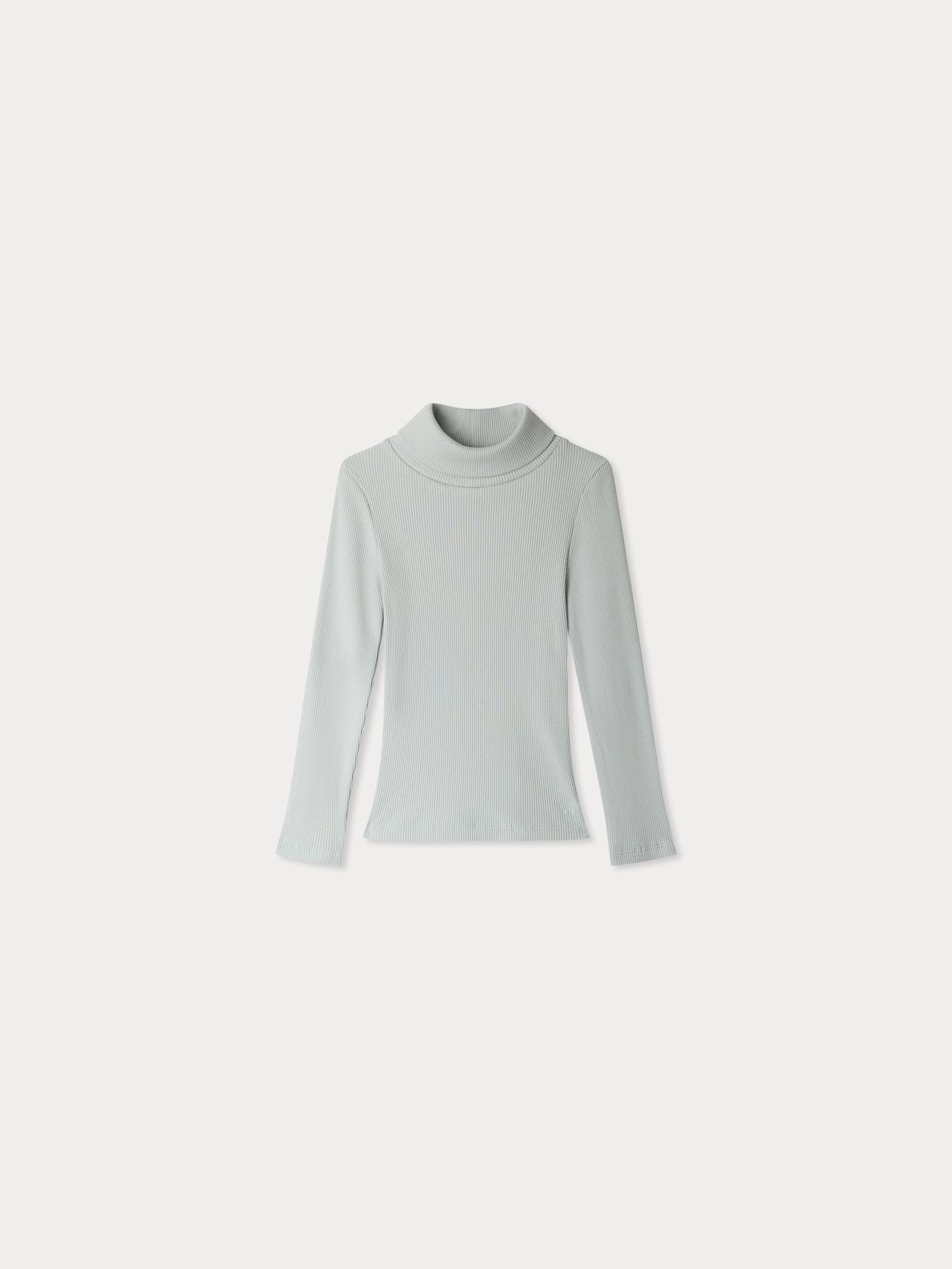 Tahiti organic cotton turtleneck t-shirt in green