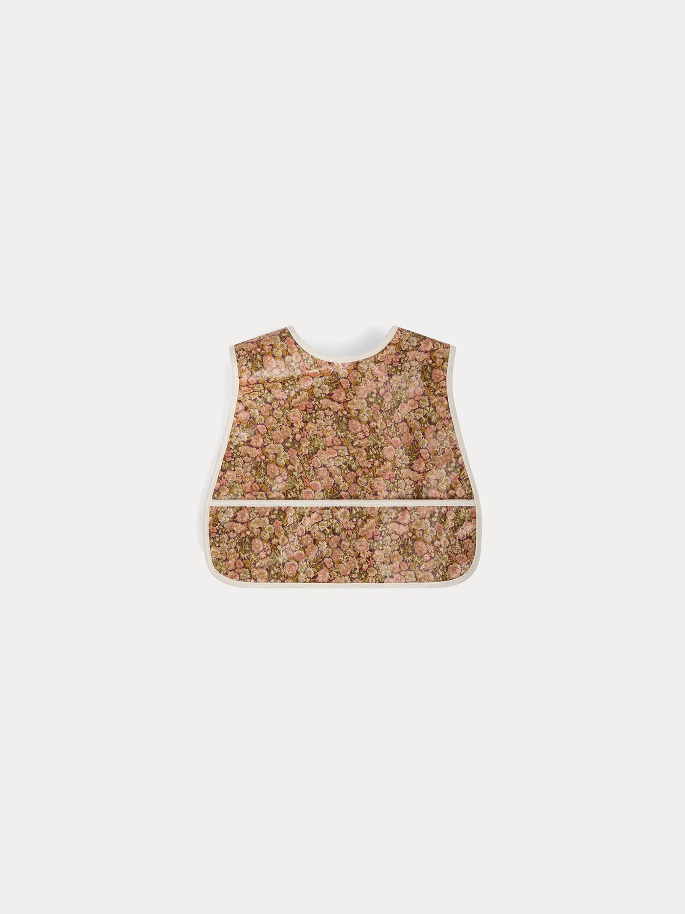 Adjustable Jlip bib in Liberty fabric in coated cotton