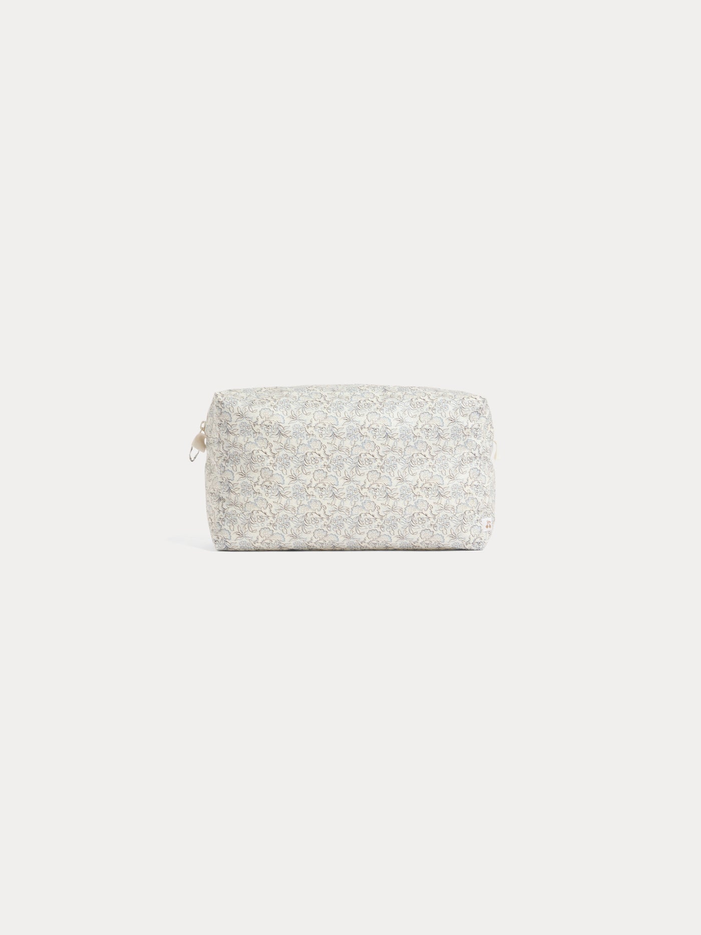 Quilted printed coated cotton pencil case