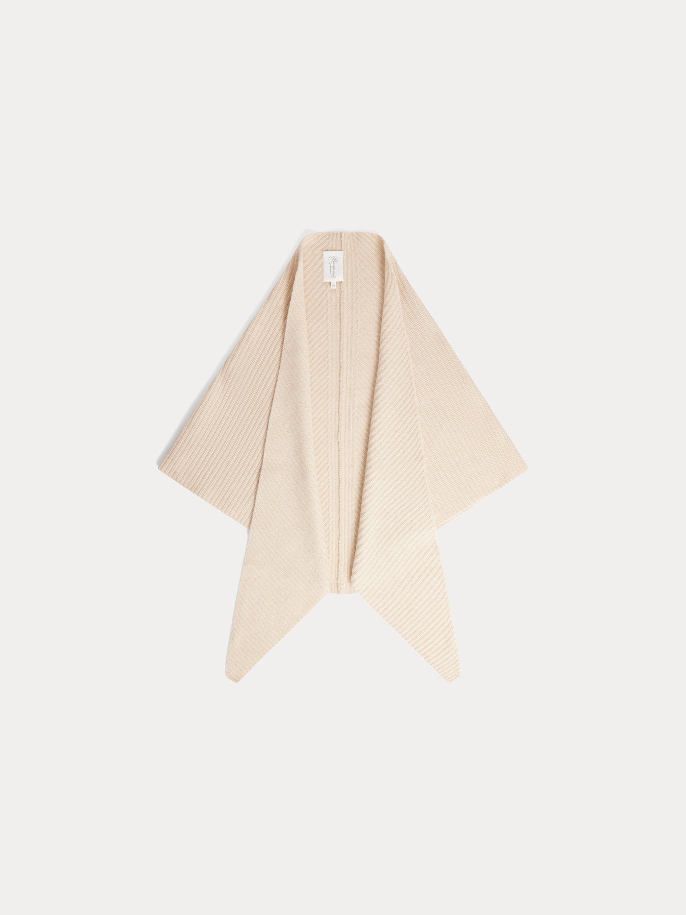 Large Alsace beige cashmere scarf