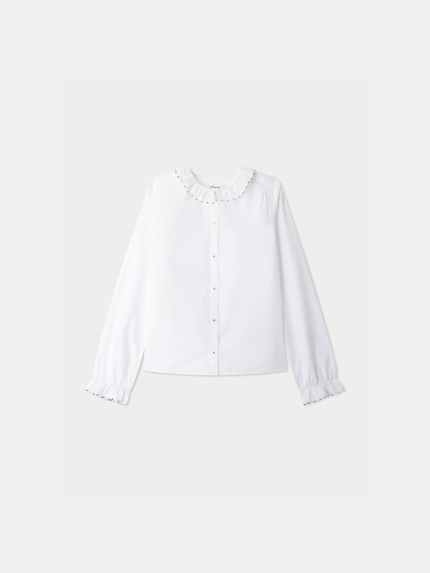 Blouse Joba à col brodé en coton biologique