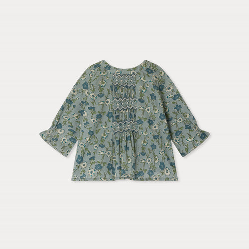 Blouse Blissi smockée en tissu Liberty en coton biologique